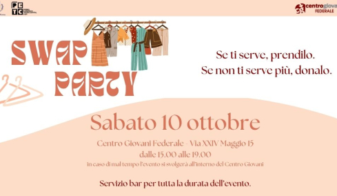 Swap Party al Centro Giovani Federale - 10 ottobre 2026